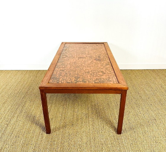 Image 1 of Mesa de centro escandinava de teca y cobre, 1960
