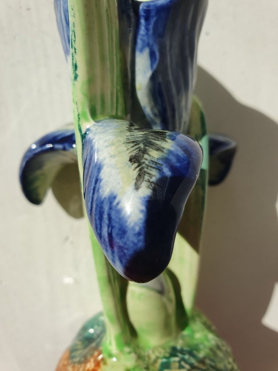 Image 1 of Shorter&Sons Staffordshire vase IRIS hand painted