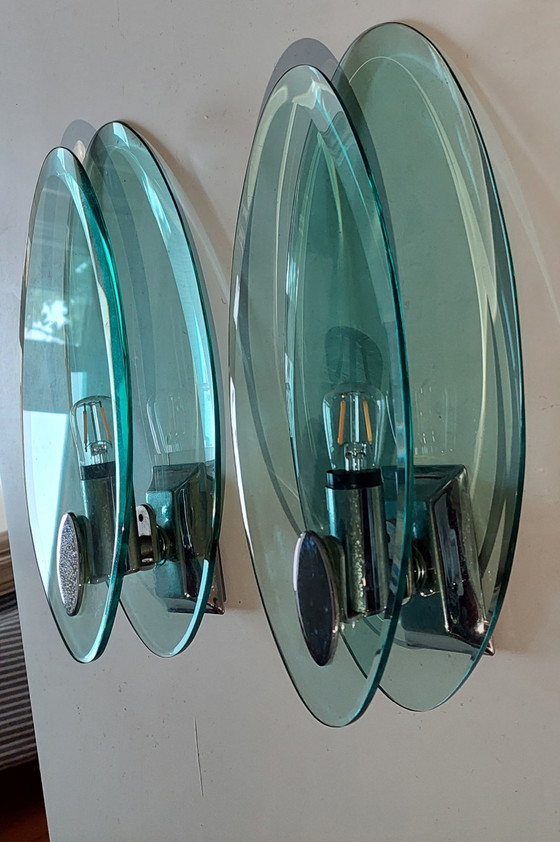 Image 1 of 2 Fontana Arte Italiaanse vintage wandlampen