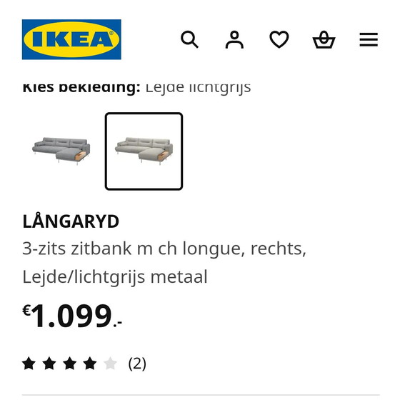 Image 1 of Ikea Lángardy Bankstel 