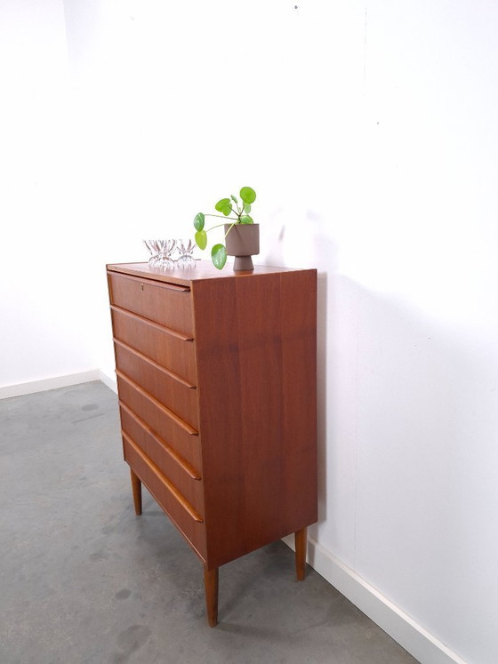 Image 1 of Teak chest of drawers from Denmark with 6 drawers