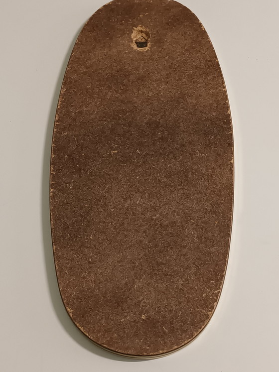 Image 1 of Specchio ovale vintage nero e oro