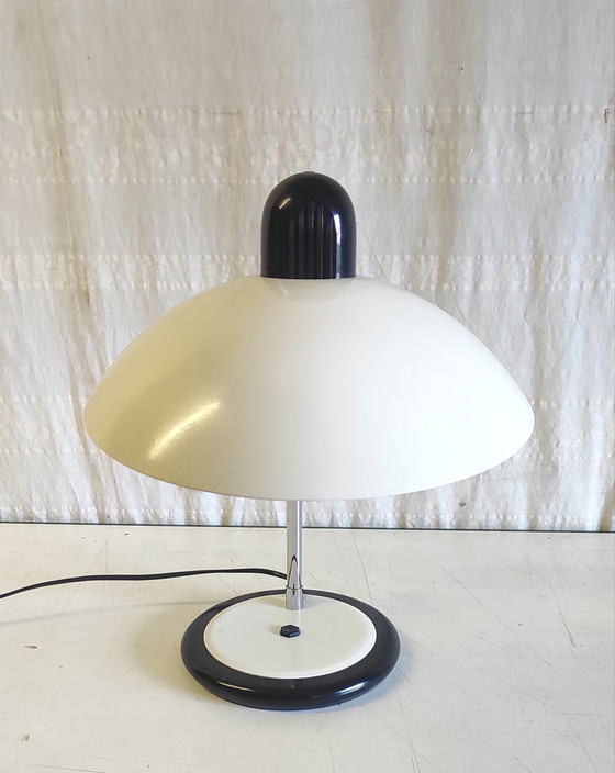 Image 1 of Articulated table lamp in beige and chrome metal - mid-20th century