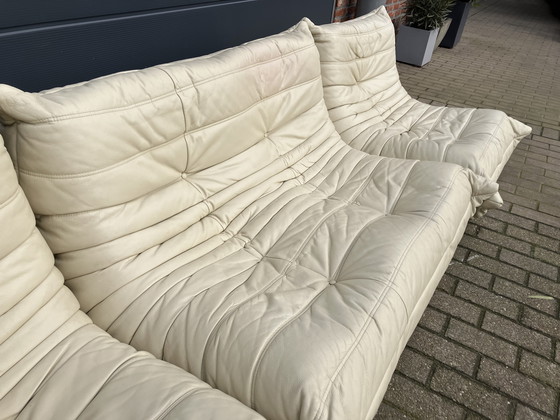 Image 1 of 100% authentic Ligne Roset Togo 1.2z & corner in beige leather