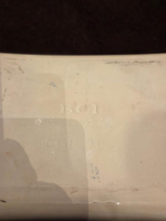 Image 1 of 2x Plato de espárragos de mayólica bretona BCI