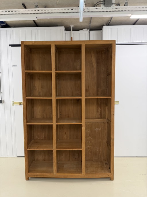 Armario de diseño grande de teca con compartimentos | 12 compartimentos | 215 cm – boekenkasten, Wood