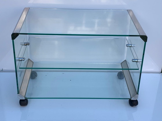 Image 1 of carrello vintage in vetro Pierangelo Gallotti Gallotti & Radice 1970-1979