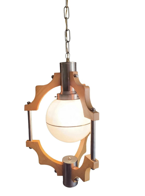 Prachtige Modernariat Design Hanglamp – Hanglampen, Glass, Metal (photo 3 of 10)