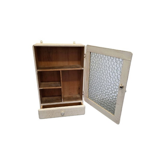 Image 1 of Antiek Frans medicijn wandkastje, begin 1900