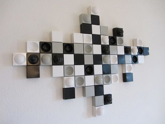 Image 1 of Pannello murale vintage danese Flemming Hvidt "Multi Art" di Quality System, Pop Art anni '70, arredamento moderno