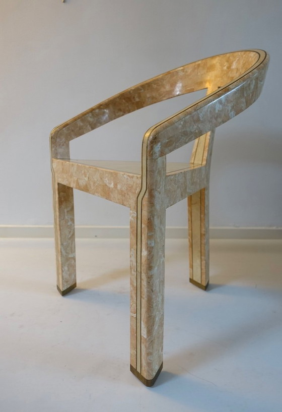 Image 1 of Conjunto de dos sillas Triancolori estilo Maitland Smith, década de 1970