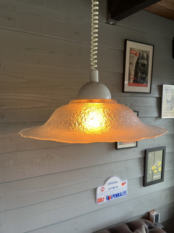 Image 1 of Suspension vintage en verre Peill & Putzler, une grande et rare suspension Peill Putzler des années 1970,