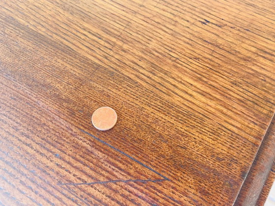 Image 1 of Consolle Art Déco a tre ripiani in noce, anni '30