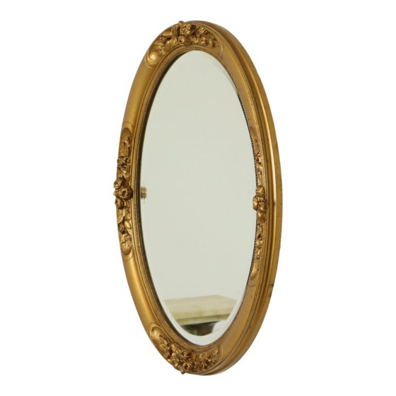 Image 1 of Franse Ovale Facetgeslepen Spiegel