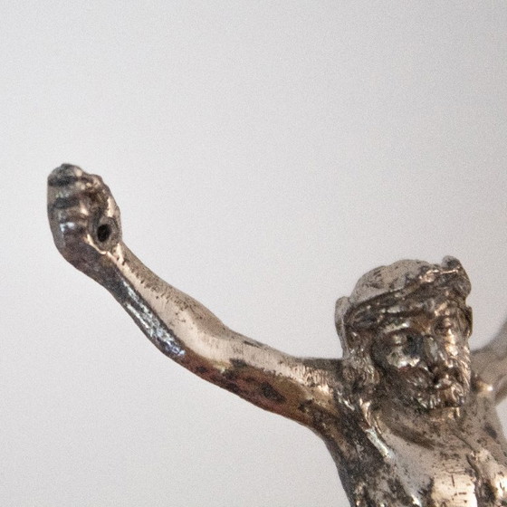 Image 1 of Antique 19th-century French metal Corpus Christi for a crucifix