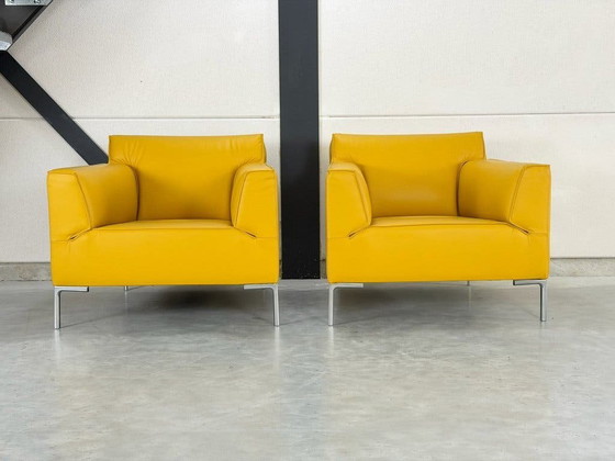 Design on Stock Bloq Armchairs - as new - ocher yellow – Leather (photo 4 of 9)