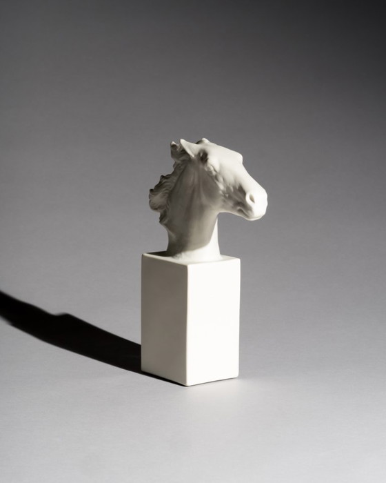 Image 1 of Albert Hinnrich Hussmann Rosenthal Hannibal Equestrian Porcelain Sculpture 1609