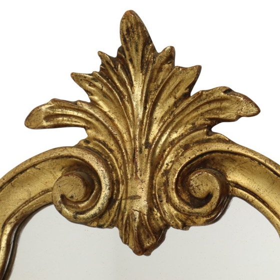 Specchio Francese Dorato a Foglia d'Oro Stile Barocco 60cm – Glass (photo 9 of 21)
