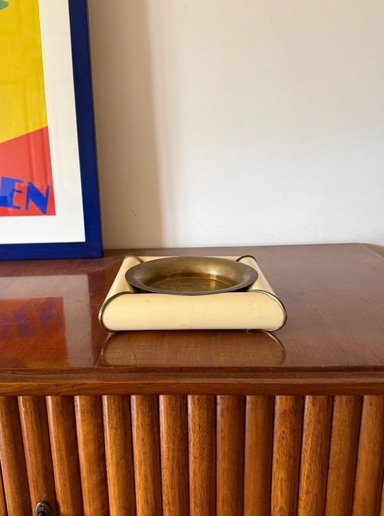 Image 1 of Tommaso Barbi, mid-century brass ashtray, Italy 1970