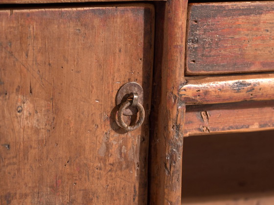 Mobile basso laccato antico in legno di olmo – Cina, circa 1900 – Credenze con vetrina, Iron (photo 13 of 40)