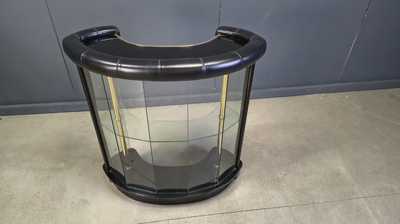 Image 1 of Hollywood-Regency-Bar mit drei Barhockern, 1970er Jahre – Italien