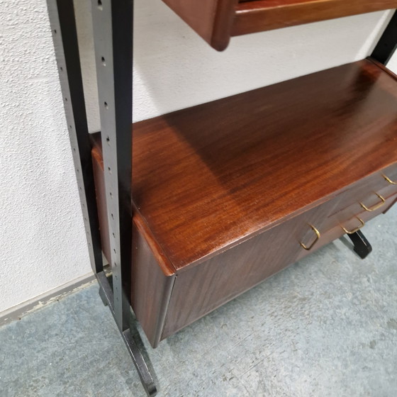 Vintage wall cabinet modular wall rack Formule furniture bookcase – Shelving unit, Wood (photo 9 of 15)