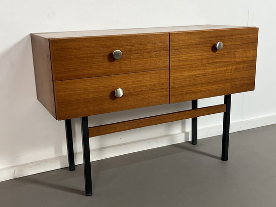 Image 1 of Vintage sixties teak dressoir kastje laden 