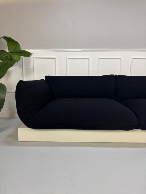COR Jalis sofa fabric black set with base
