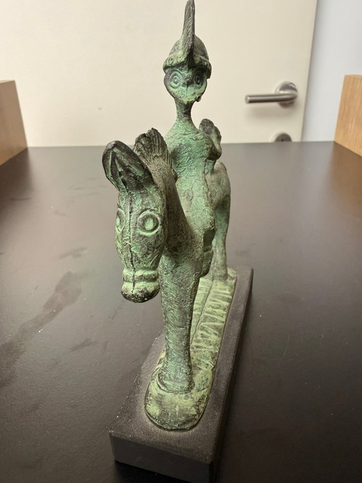 Krieger zu Pferd – beeldhouwkunst, Bronze, Stone (photo 2 of 7)