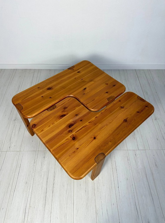 Image 1 of Set van 2 vintage massief grenen salontafels van Aksel Kjersgaard, Deens design, jaren 60-70