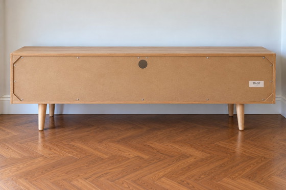 Made TV furniture 160 cm – natural oak – Scandinavian design – Wood, Mdf (photo 5 of 5)