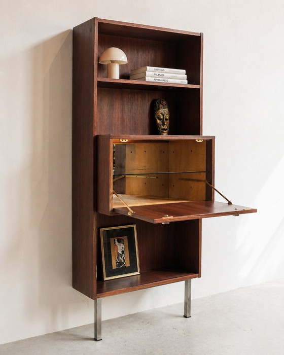 Image 1 of Vintage rosewood wall unit Bar /  secretary