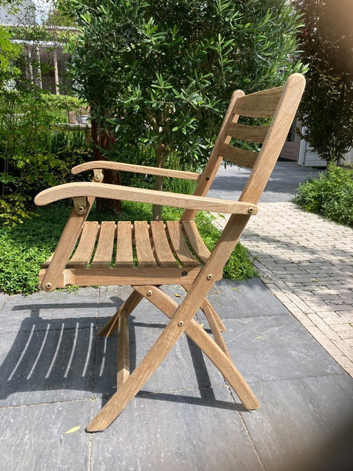 4x chaises pliantes en teck Fritz Hansen