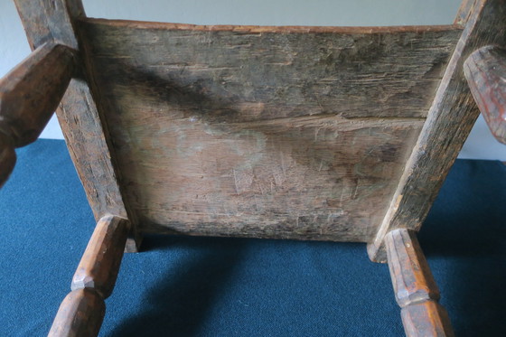 Image 1 of Coppia antica di sedie basse intagliate a mano della Costa d'Avorio, 1890