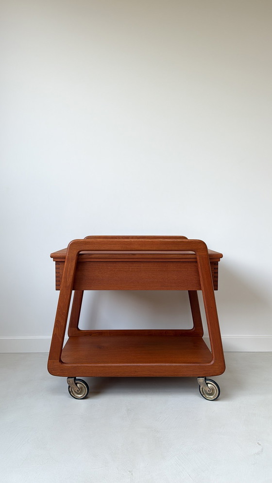 Image 1 of Vintage Danish wooden trolley / serving trolley from Sika Møbler