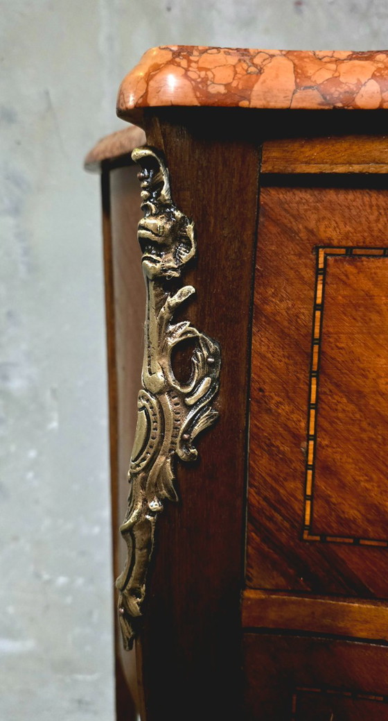 Image 1 of Cómoda estilo Luis XV en marquetería de palisandro, S. XX