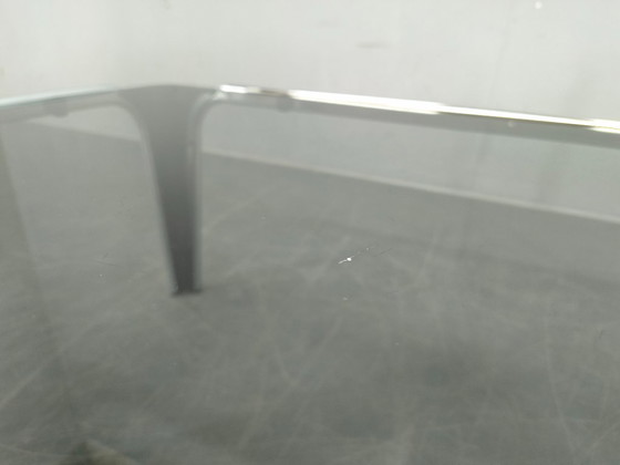 Image 1 of Italian Chrome and Smoked Glass Coffee Table, 1970s