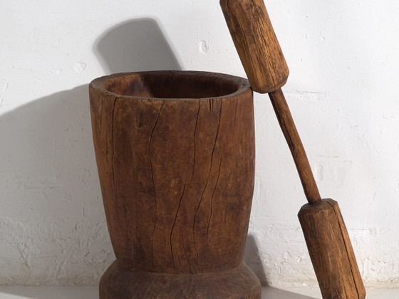 Antique wabi-sabi style grain mortar (c.1920) #1 – Decorative Objects (photo 2 of 40)