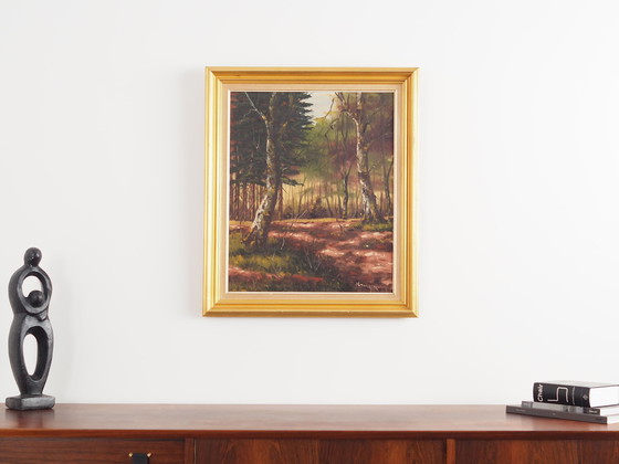 Image 1 of Peinture "The Deep in the forest", design scandinave, années 1970