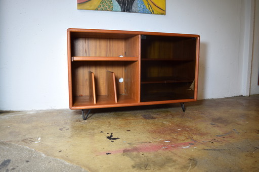 Danish Dyrlund Teak LP Vinyl Sideboard Hifi Phono Record Cabinet