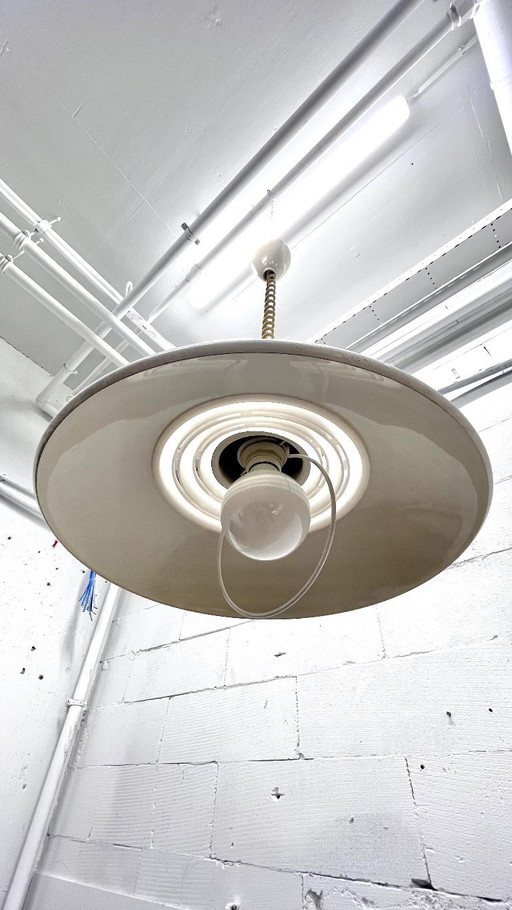 Lampada a sospensione UFO Knud Kristensen degli anni '70 dal design vintage danese