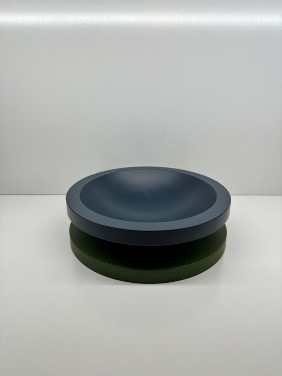 Image 1 of Basilico Cup Big Model 132 Ettore Sottsass for Marutomi Japan 1997 Blue Green Signed