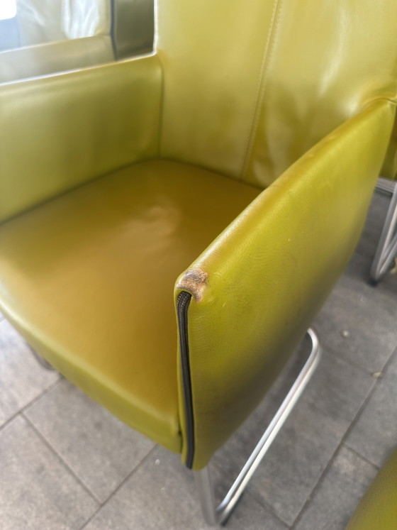 Zes Leren Bert Plantagie Eetstoelen – Eetkamerstoelen, Leather (photo 9 of 11)