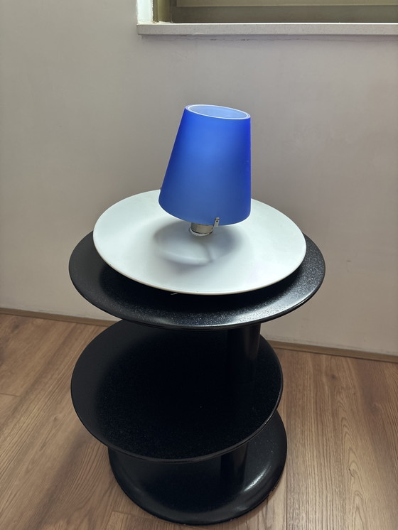 Image 1 of Via Bizzuno Plafondlamp Met Blauwe Glaskap