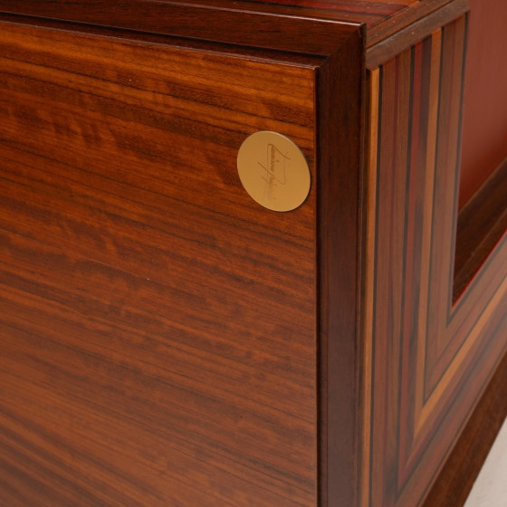 Sofá Paganini de Luciano Frigerio para Frigerio di Desio 1980 – Leather, Wood (photo 3 of 20)