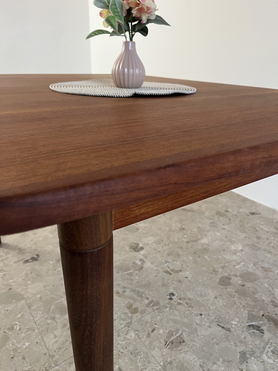 Image 1 of Norwegian mid-century dining table; Gustav Bahus, teak