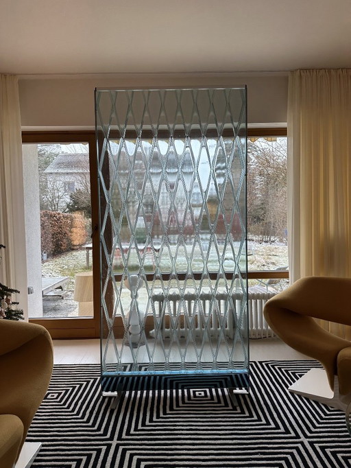 Écran à gaz acrylique Bleu Cristal