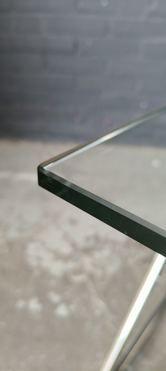 Image 1 of Tavolino postmoderno Gebra in vetro cromato