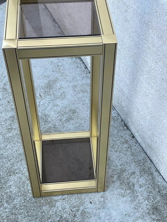 Image 1 of modern vintage gold-plated console table