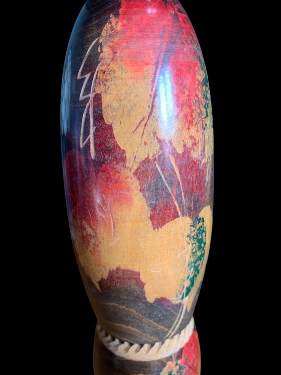 Image 1 of Kokeshi d'arte giapponese Sato Kōson (1978) 35 cm fatto a mano e firmato